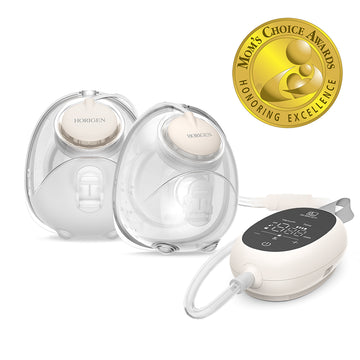 Horigen D6 Milk White Electric Hands Free Breast Pump Wearable Lower Noise Breastfeeding Strong Suction