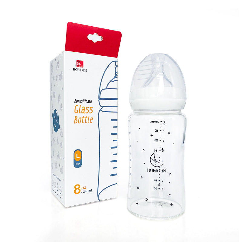 Borosilicate Glass Baby Milk Feeding Bottle