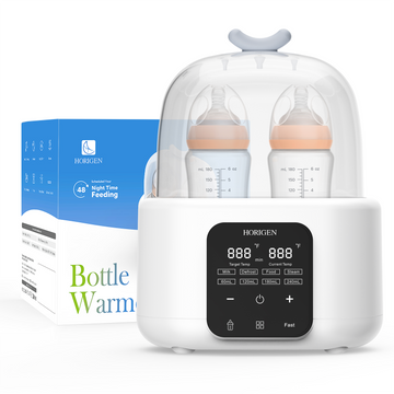 Horigen Double 10-In-1 Baby Bottle Warmer with Smart Temperature Control, Heat Baby Food Quickly, Steam Sterilizer, Keep 48h for Breastmilk