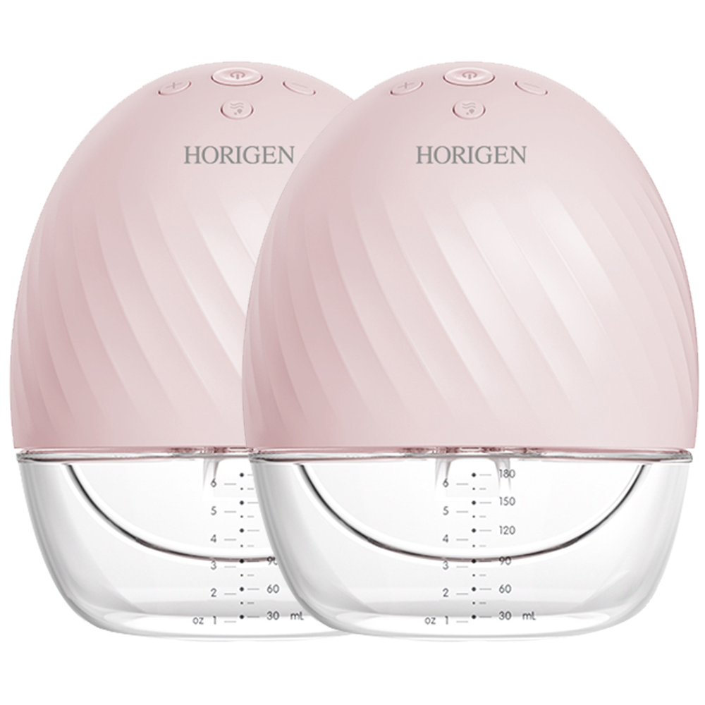 Horigen Breast Pump SuperStar 2267A Double Pink Electric Wearable Breast Pump Lower Noise 2 Modes 5 Suction Levels Hands Free USB Rechargeable